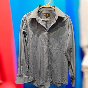 Beverly Hills Polo Club Men's Blue Button Down Shirt size 16 - 34/35